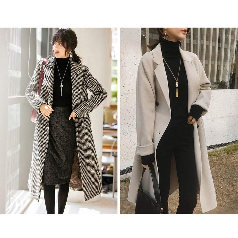 SEVENSTONE 6PCS Long Pendant Necklaces for Women Knot Disk Circle Tassel Statement Sweater Silver Necklace Set - Image 4
